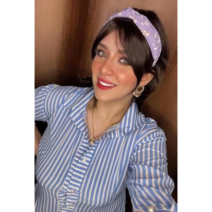 DILLARDS Short Black Layered Wig With Side Swept Bangs, Synthetic Hair, Shoulder Length Cut - Image 2